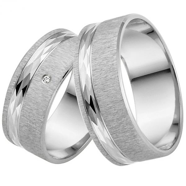 Rauschmayer Trauringe Weissgold 21-03643 + 20-03643