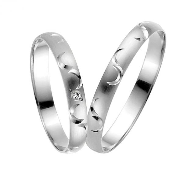 Rauschmayer Trauringe Weissgold 31-04242 + 30-04242