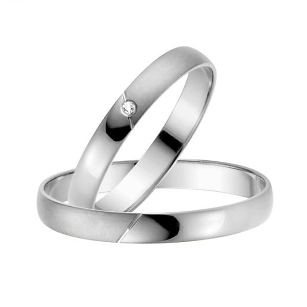 Rauschmayer Trauringe Weissgold 31-04243 + 30-04243