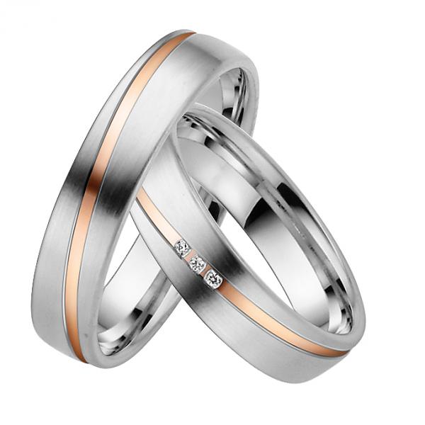 Rauschmayer Trauringe Weiss-Rotgold 11-50817+ 10-50817